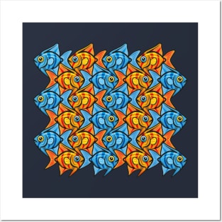 Angelfish Tessellation Posters and Art